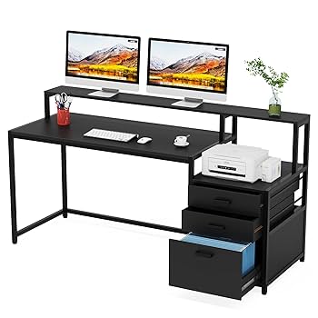 Amazon.com: Tribesigns 63 Inch Computer Desk with File